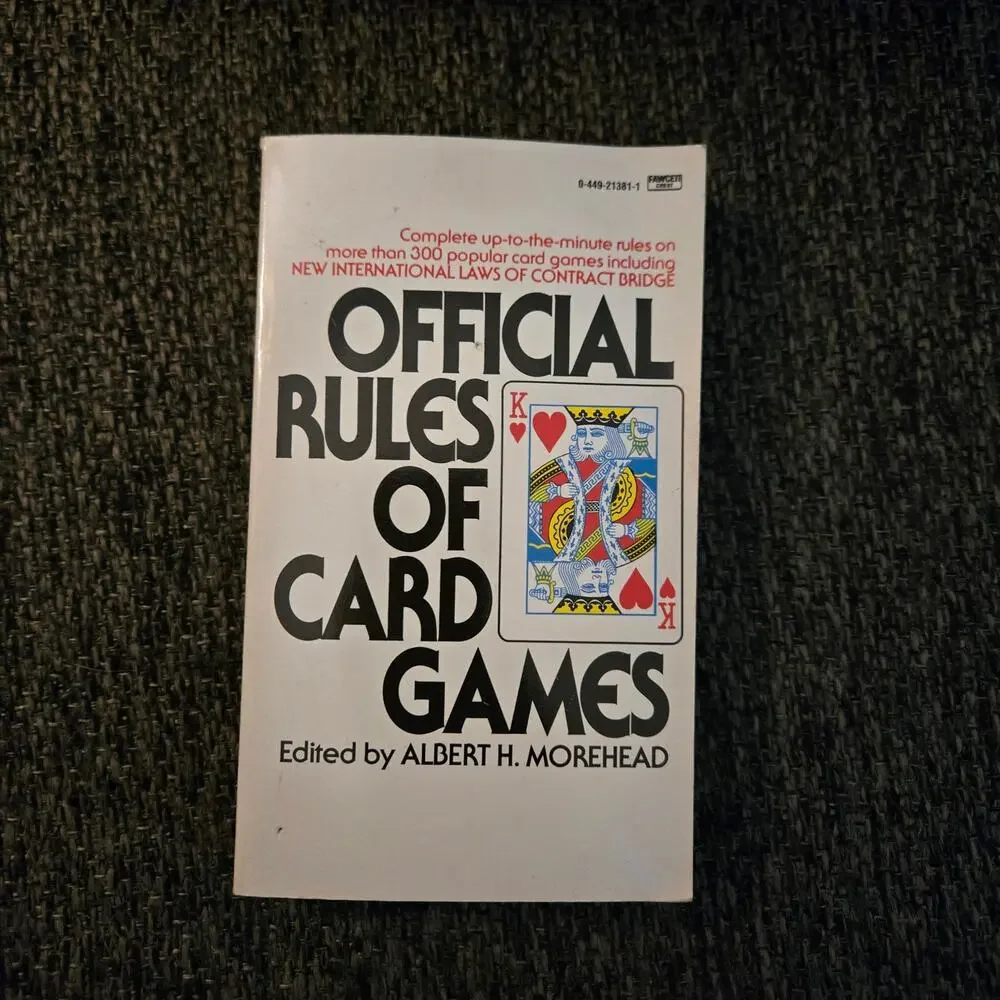 Vintage Official Rules of Card Games Paperback Albert H Morehead Fawcett Crest